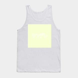 Pastel Yandere Heart Button - Spring Green Tank Top